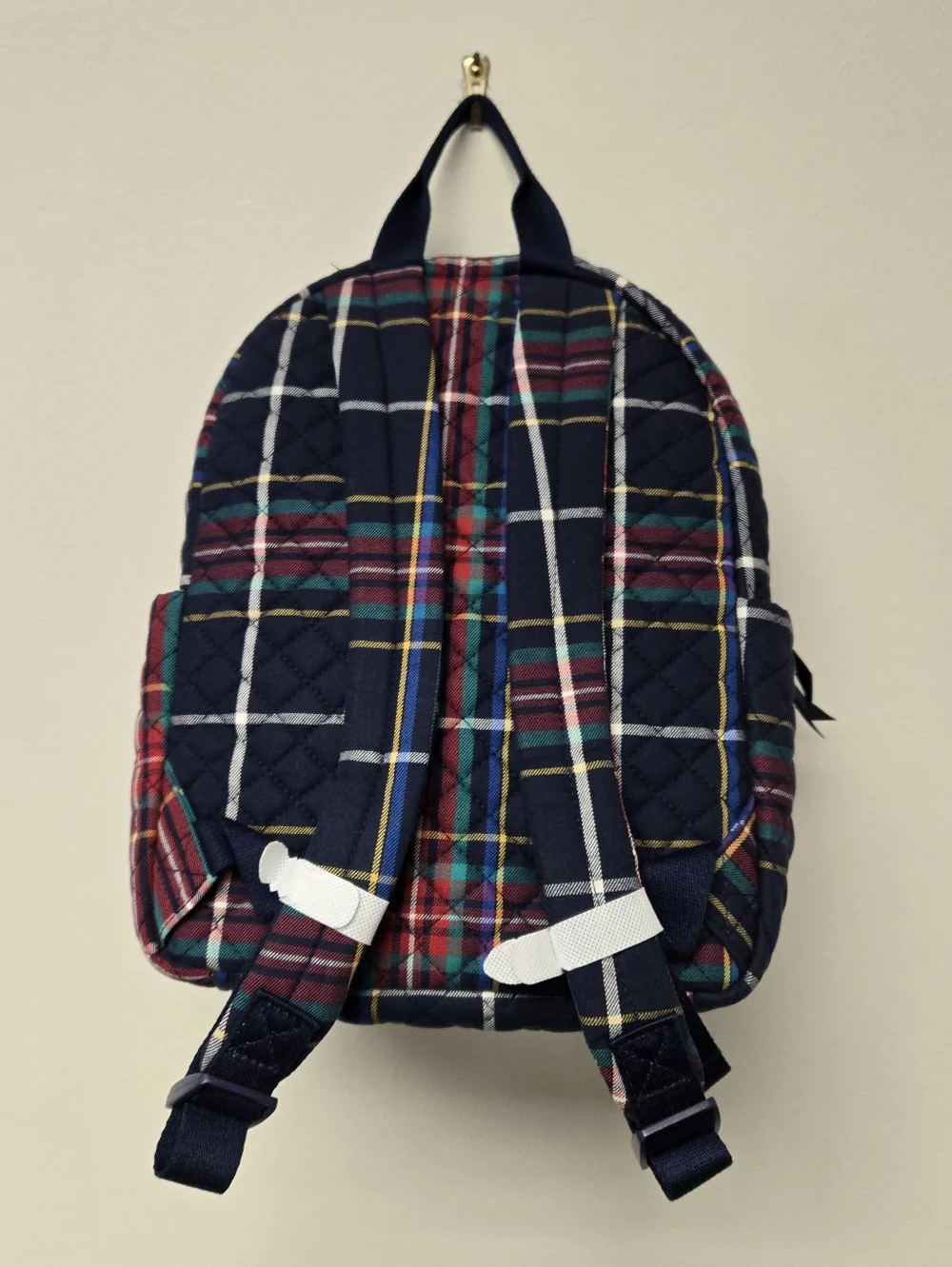 Vera Bradley Scottie Dog Navy Plaid Small Backpack